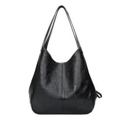 Cartera Bolso Negro Ecocuero 33x32x12 CM Negro TALLA UNICA