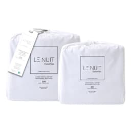 2 Sabanas 15 Plazas 100% Algodon Percale 200 Hilos Essentials Liso Blanco
