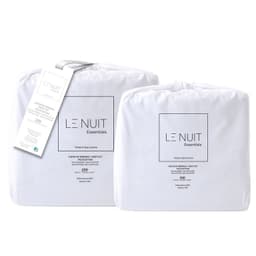 2 Sabanas 1 Plaza Polycotton Percale 200 Hilos Essentials Liso Blanco