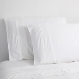 2 Sabanas 2 Plazas Polycotton Percale 200 Hilos Essentials Liso Blanco