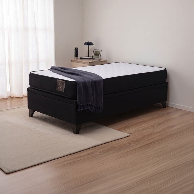 Cama Baul 1.5 plazas Athenas apertura horizontal negro