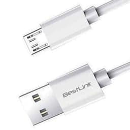 CABLE MICRO USB A USB, COLOR BLANCO.
