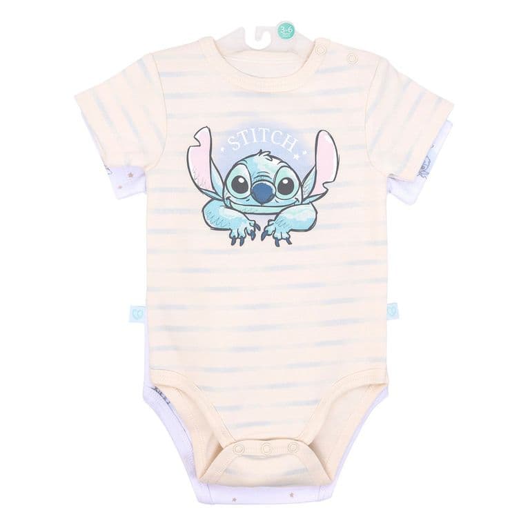 Body X2 Unisex Stitch Body Manga Corta 9 - 12 Meses Blanco 9-12 MESES