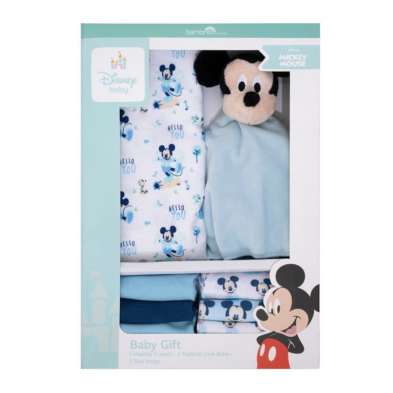 Set 8 Piezas Baby Gift Mickey Arboles Nino Celeste TALLA UNICA