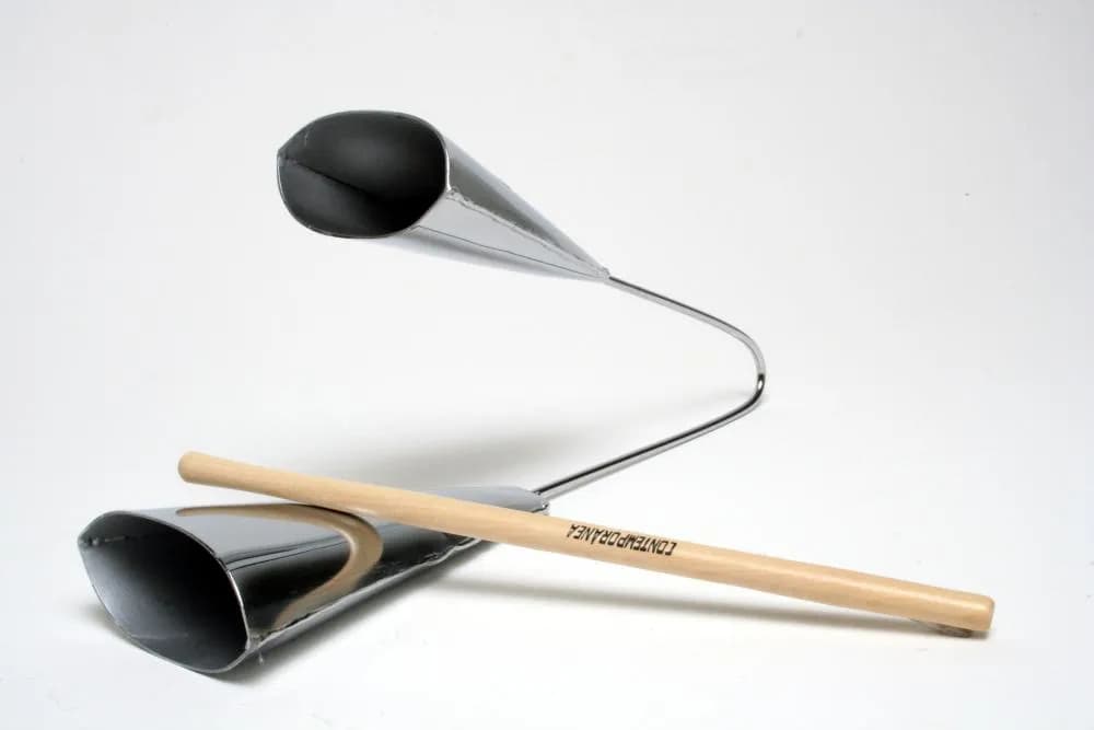 Agogo Doble Cromado Plateado - Plateado