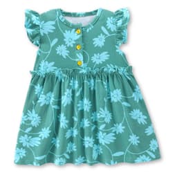 Vestido Sin Mangas Estampado Bebe Nina 9 a 36 Meses Wild Flowers Verde 24-36 MESES