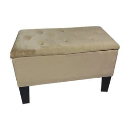 Banqueta Baul Hvm Beige Felpa