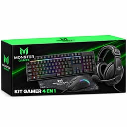 Kit Pro Gamer Teclado RGB + Mouse + Audifonos + PAD K4125