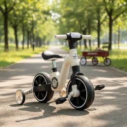 Triciclo Bicicleta Aprendizaje Pedales 2 en 1 XT05 Blanco Blanco
