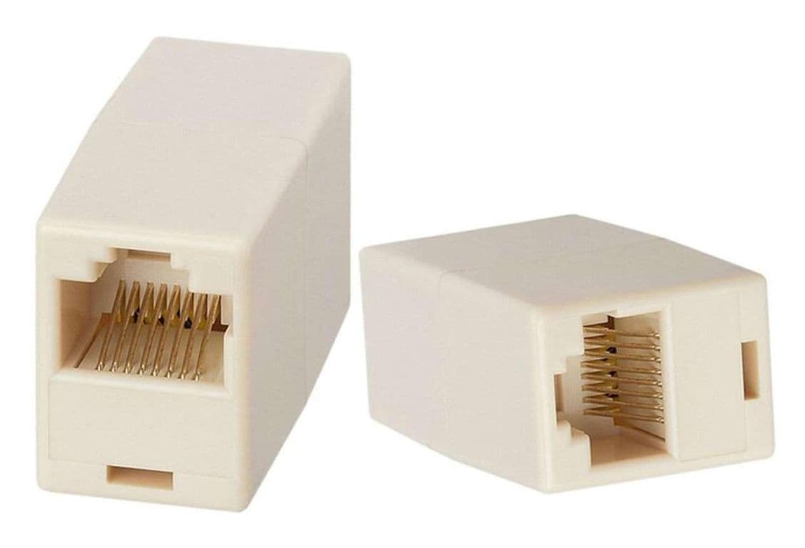 Conector Copla Adaptador Rj45 Hembra H-h Extension Cable Red