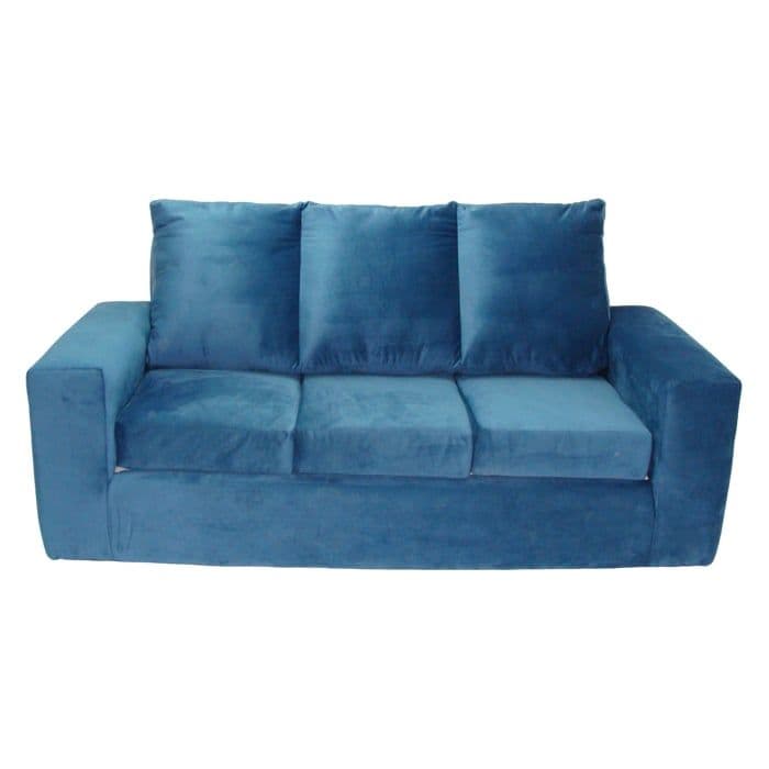 ML SOFA FELPA 3 CUERPOS CARRE AZUL PETROLEO