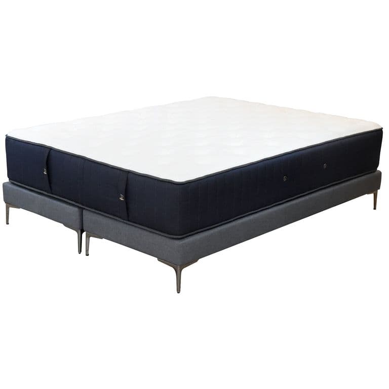 Cama Tradicional 2P Box 13 cm + Colchon Premium / Patas Metal 15 cm - L 190 cm