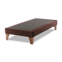 Base Cama Europea 1 Plaza 90x190 CM Chocolate Felpa - Chocolate