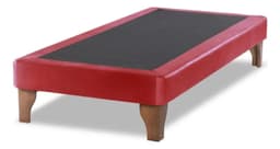 Base Cama Europea 1 Plaza 90x200 CM Rojo Felpa - Rojo