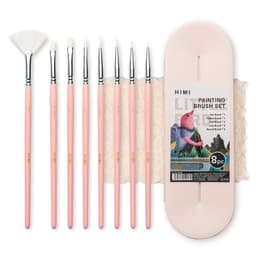 SET DE 8 PINCELES MULTIFORMA ROSADO