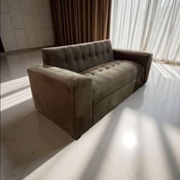SOFA DOS CUERPOS CHOCOLATE FELPA
