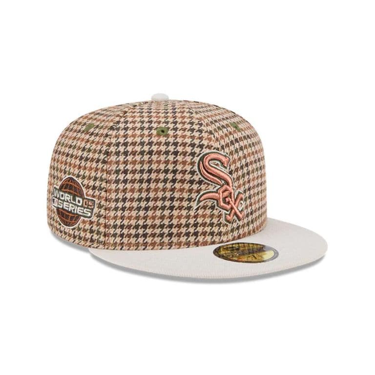 Gorra 59Fifty Chicago White Sox MLB Houndstooh Open Brown Beige 7 3/8