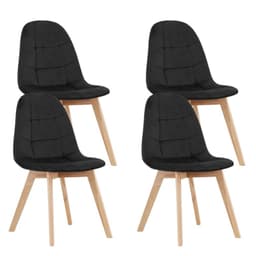 Pack 4 Sillas Vorak Negro - Diseno Elegante y Comodo para tu Hogar Negro PACKSILLAVORAKNEGRO