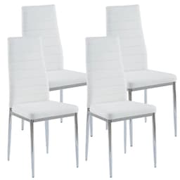 Pack 4 Silla Dining Blancas - Estilo Minimalista y Comodo Blanco PACKSILLADININGBLANCO