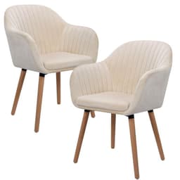 Pack 2 Butacas Sitiales Almer Velvet Beige - Sala, Dormitorio u Oficina Beige PACK2BUTALMERVELVETBEIGE
