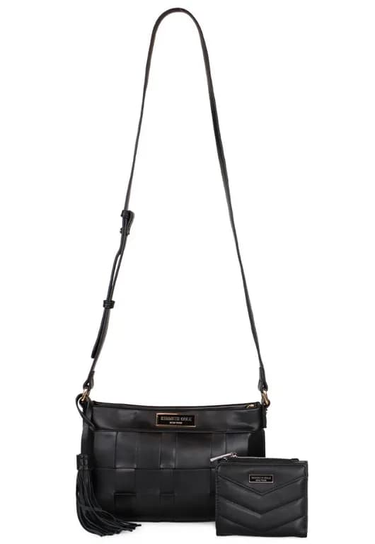 Cartera Eyton y billetera Abella black Negro TALLA UNICA