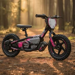 Bicicleta Moto Electrica E-Bike BeRide Aro 12 Rosada