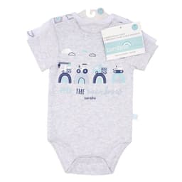 Set 2 Bodys Manga Corta Gris Transportes Nino 0-3 Meses Gris 0-3 MESES