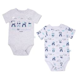 Set 2 Bodys Manga Corta Gris Transportes Nino 12-18 Meses Gris 12-18 MESES