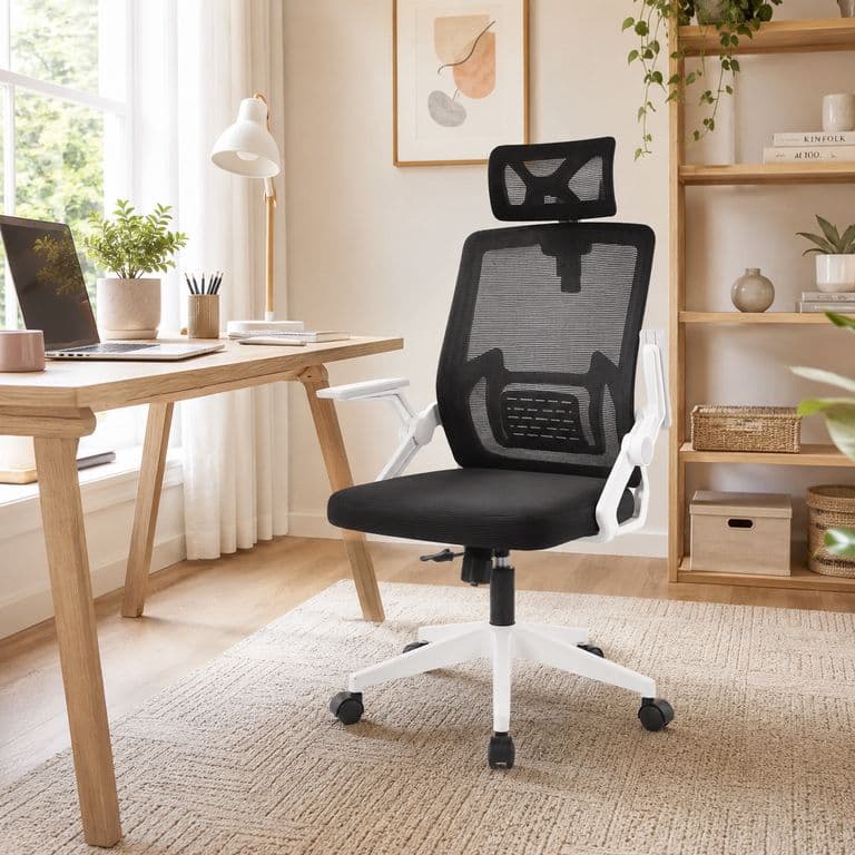 Silla de Escritorio con Cabezal Ergonomus Doha Blanco
