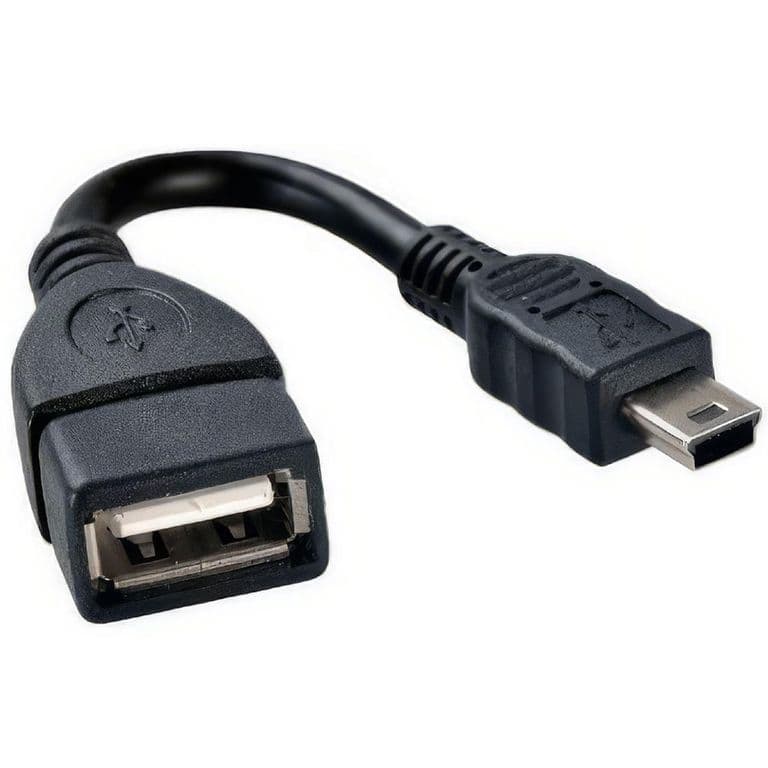 Cable Adaptador Otg Mini Usb V3 Radio Auto Chery Tiggo Hyundai - Negro