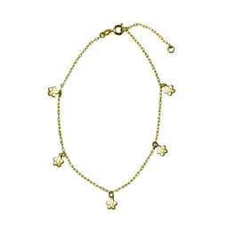 Tobillera 5 Margaritas Enchapado Oro 18K Dorado TALLA UNICA