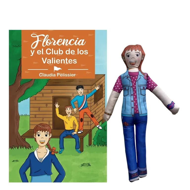 Libro Florencia y el Club de los Valientes con muneca Florencia