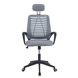Silla De Oficina Mesh Con Cabezal Gris Gris claro