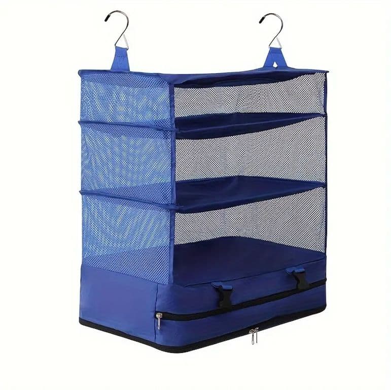 Organizador De Equipaje Colgante Estante Plegable Maleta. Azul TALLA UNICA