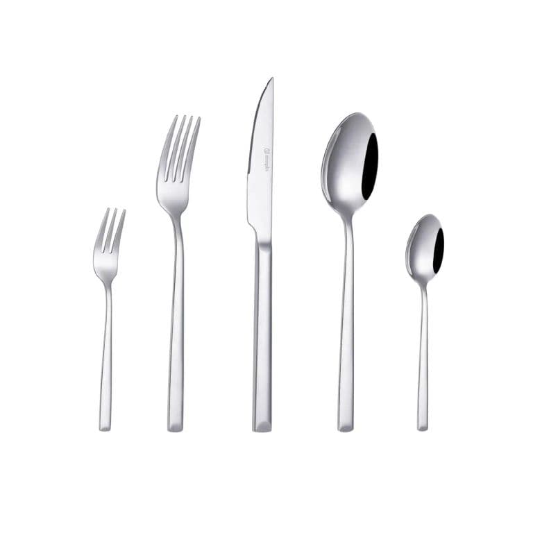 Set de Cuchilleria 30 pcs Cubiertos Acero Inoxidable Sicilia Plateado