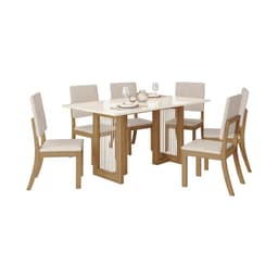 Juego Comedor 6 Sillas Savoy Off white