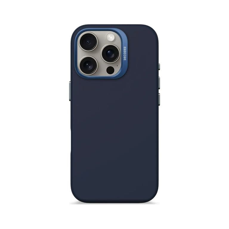 Funda silicona antimicrobial Magsafe iPhone 16 Pro Azul