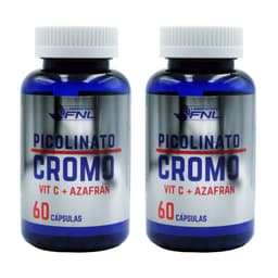 Picolinato De Cromo + Vit C + Azafran 120 Capsulas Pack 2Frascos