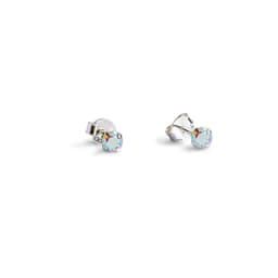 Aros Circon Tornasol Grifas 4mm Plata Fina 925 Plateado TALLA UNICA