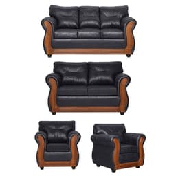 Juego de Living 3 2 1 1 Toronto Negro.