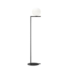 LAMPARA DE PIE BERGEN OPAL NEGRO