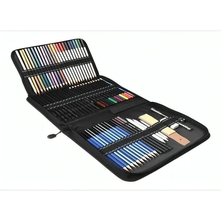 SET 72 Estuche Lapices De Colores Dibujo Profesional