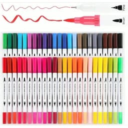 48 Marcadores De Doble Punta Tipo Pincel Colores