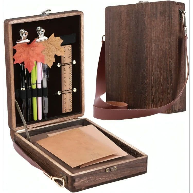 Bolsa De Almacenamiento De Madera Multifuncion Retro