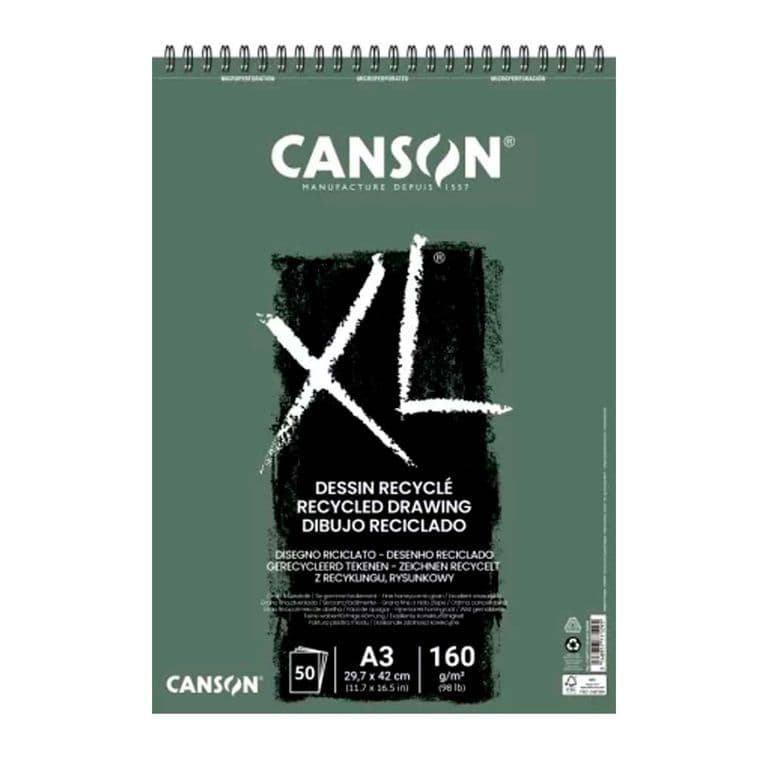 Croquera XL Recycle 160gr 50 hjs A3(29.7x42cm)