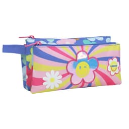 Estuche Infantil Triple Celerio Smile Flowers Morado