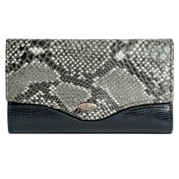 Billetera Mujer Mod. Chiara Cuero Natural Negro ...