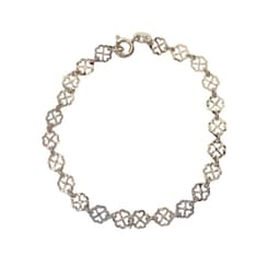 Pulsera Trebol Mini Plata Fina 925 Plateado TALLA UNICA