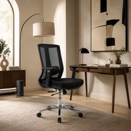 Silla de Escritorio Ajustable Gerente Sendai Cromada