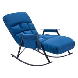 Sillon Mecedora Comodidad Interior Exterior Reclinable Hogar - Azul
